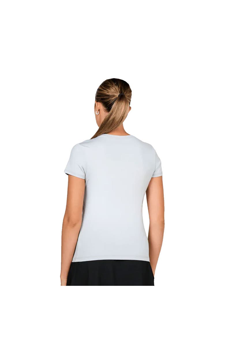 Sofibella UV Colors Short Sleeve Womens Tennis Shirt, Alternate, color, Stone