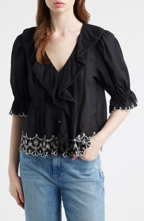 Ruffle Puff Sleeve Top