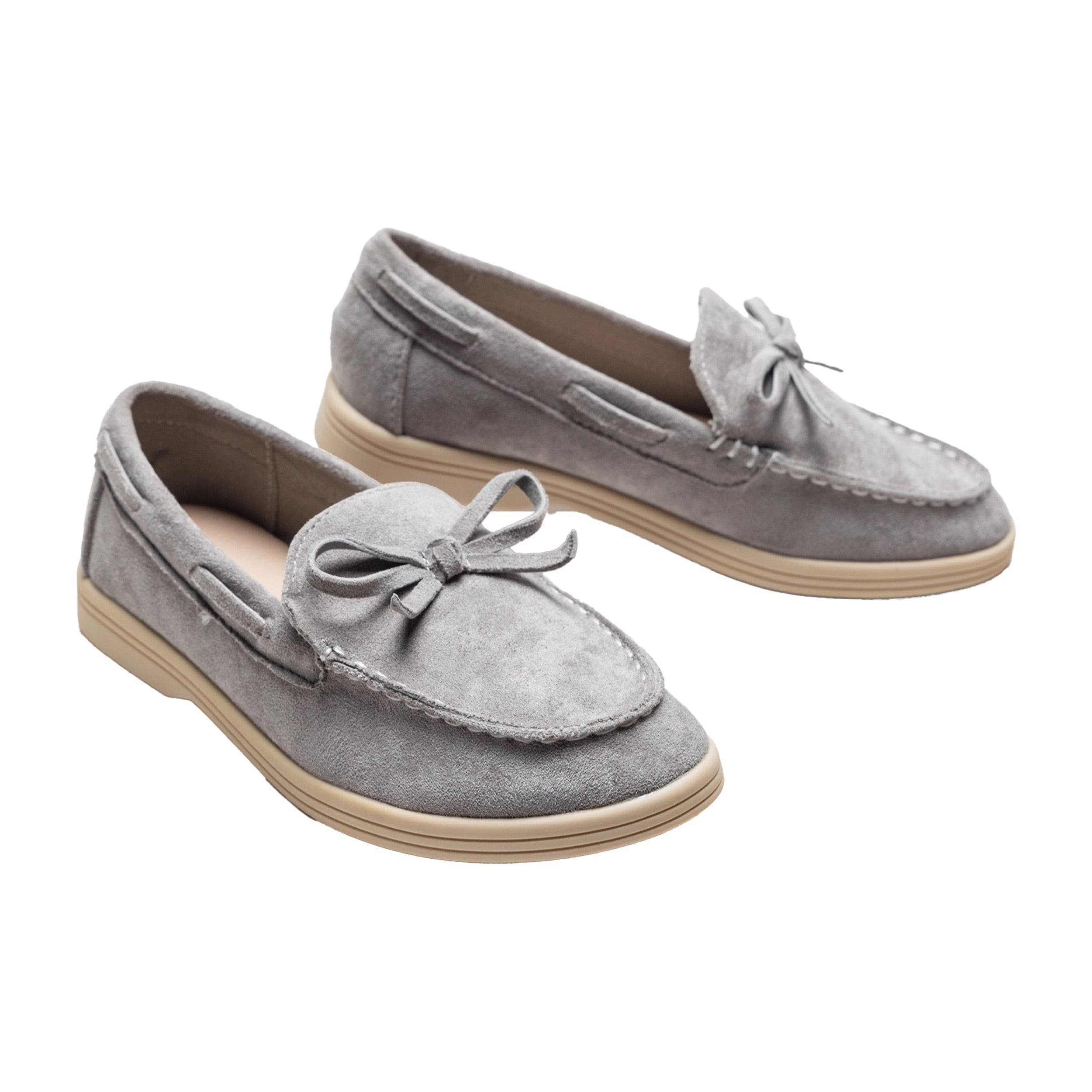 MOUSTACHE Suede Moccasin Loafers, Main, color, Gray
