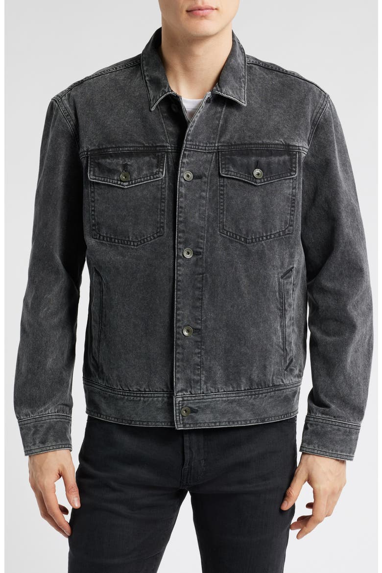 Denim Trucker Jacket, Alternate, color, ONYX