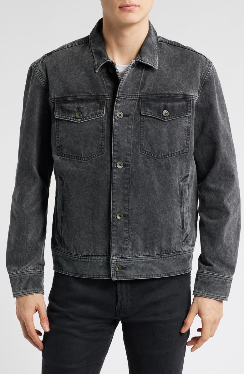 rag & bone Denim Trucker Jacket, Alternate, color, Onyx
