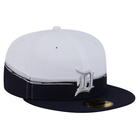 Men's New Era  Navy/White Detroit Tigers Paint Stroke 59FIFTY Fitted Hat