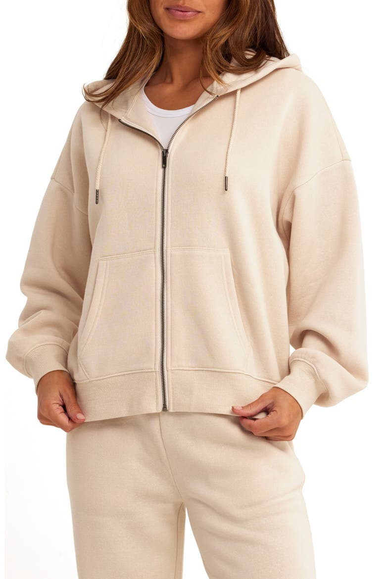Corissa Oversize Fleece Hoodie, Main, color, TAPIOCA