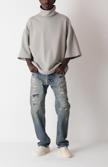 Fear of God Short Sleeve Cotton & Wool Turtleneck T-Shirt