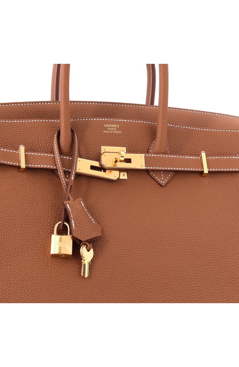 Pre-Owned Hermes Birkin Handbag Brown Togo with Gold Hardware 35, Alternate, color, Gold