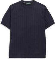 Rodd & Gunn Canning Street Short Sleeve Stripe Cotton & Hemp Crewneck Sweater