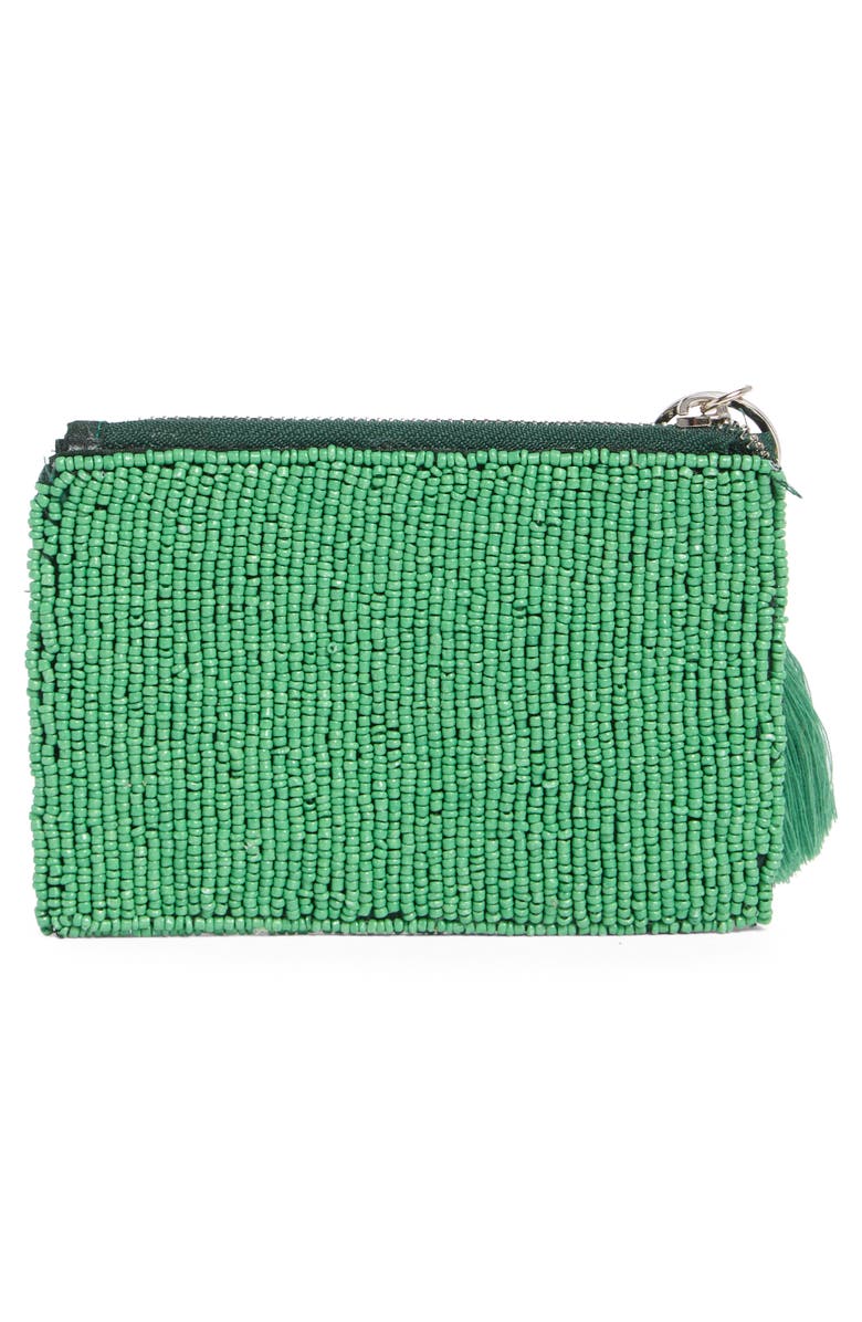 Collection XIIX Pickle Ball Beaded Coin Pouch, Alternate, color, Green