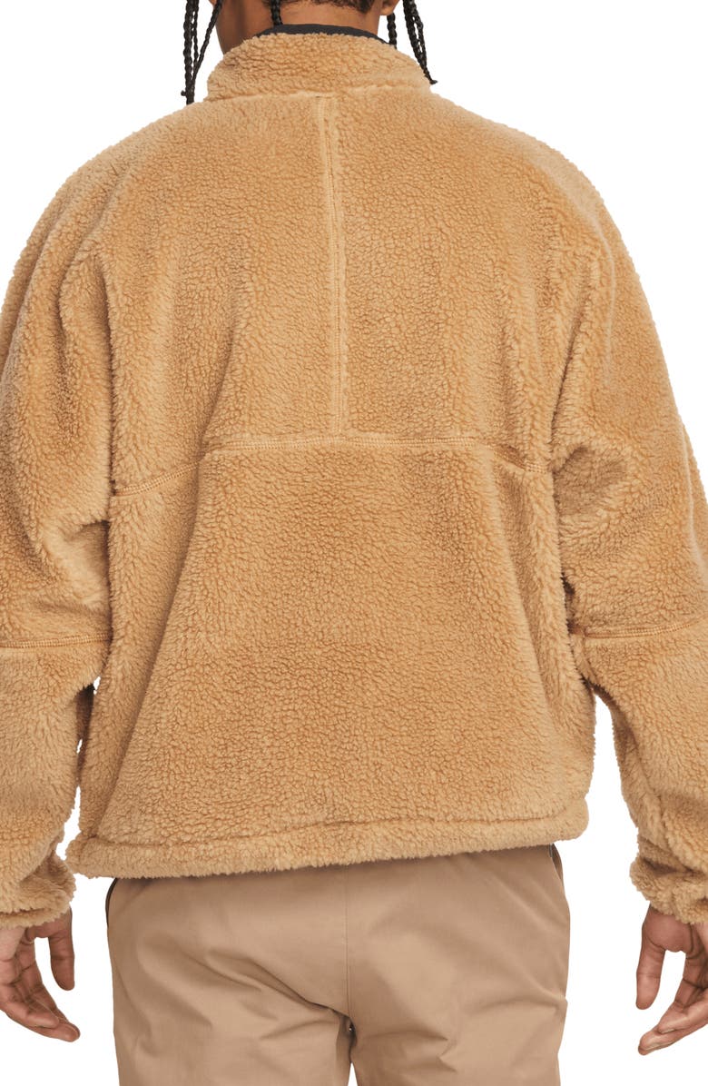 Nike Club Fleece+ Half-Zip Winterized Anorak, Alternate, color, Dark Driftwood/ Black/ Black