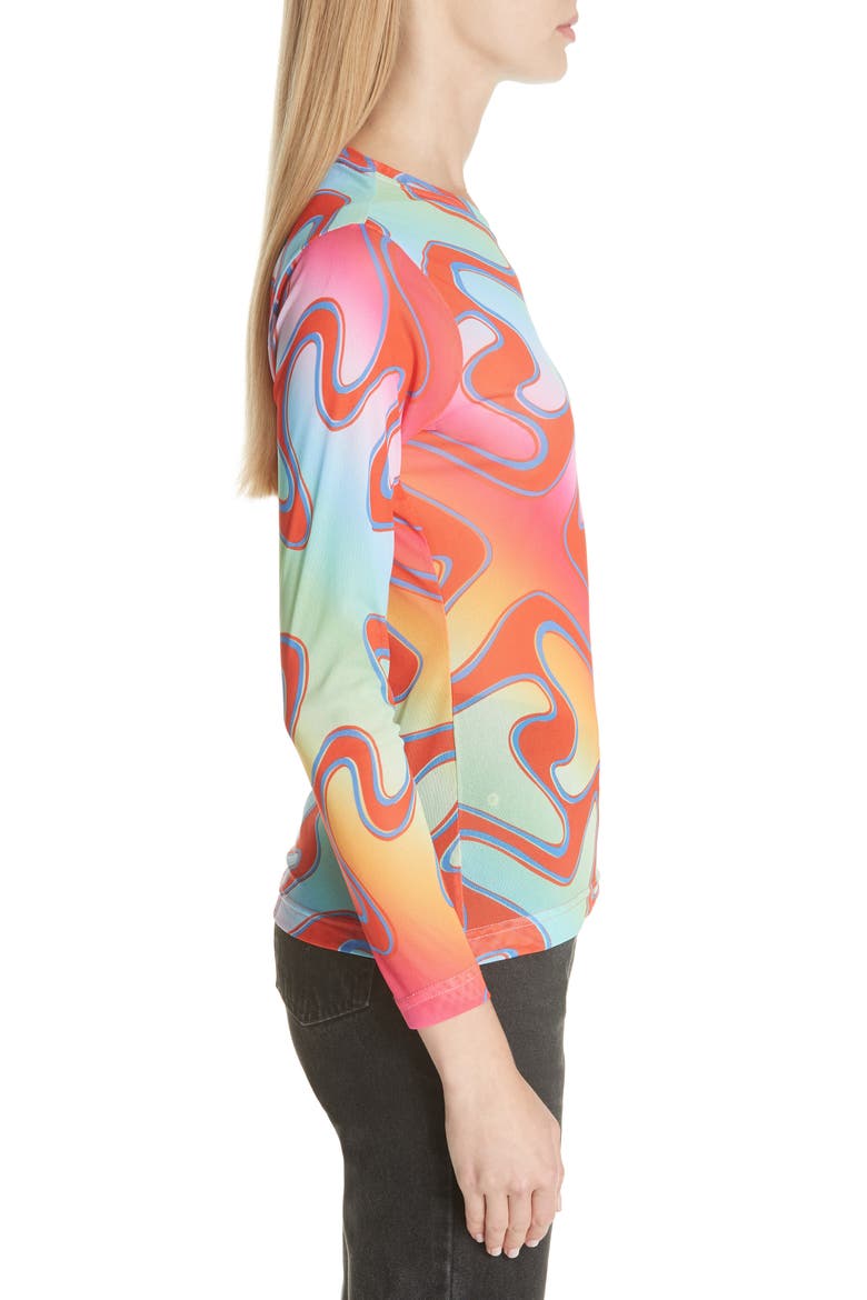 Freddie Long Sleeve Mesh Tee, Alternate, color, WARP RAINBOW