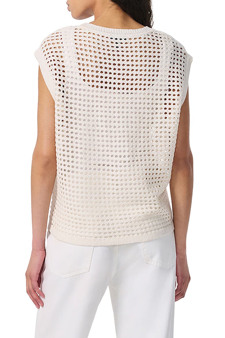 Ezra Open Stitch Sweater Vest, Alternate, color, WHITE