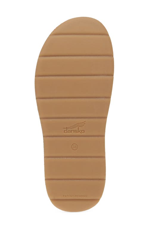 Dansko Bridget Platform Wedge Slide Sandal In Black Burnished Suede