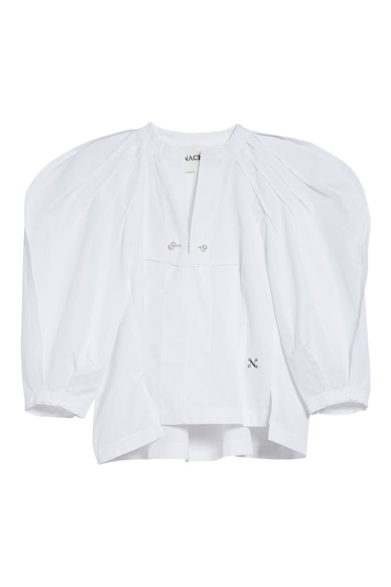 Odalique Cotton Poplin Top, Alternate, color, KAIMAK