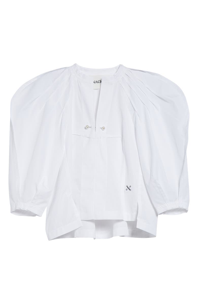 NACKIYÈ Odalique Cotton Poplin Top, Main, color, Kaimak