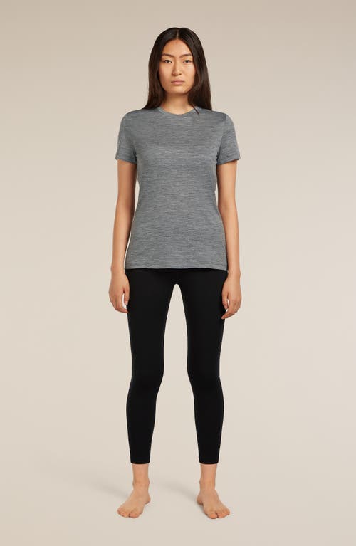 Icebreaker Tech Lite Iii Merino Wool Crewneck Shirt In Gray
