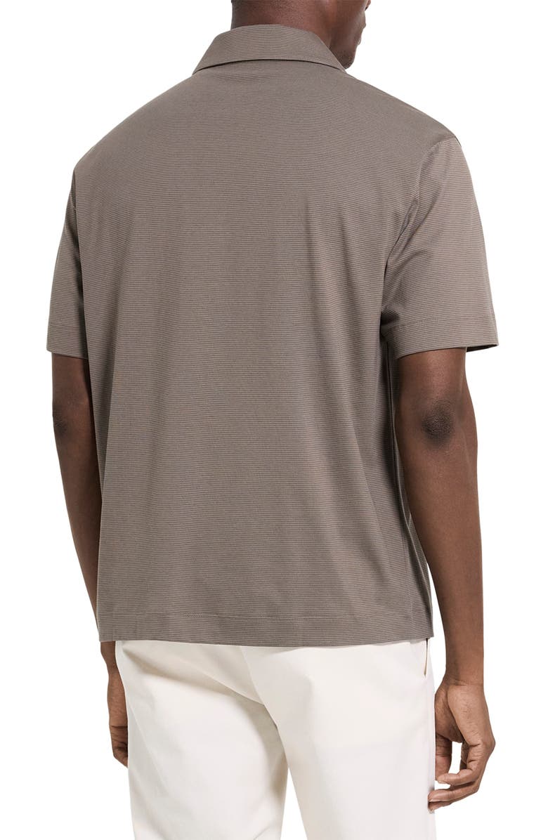 Theory Relaxed Short Sleeve Button-Up Shirt, Alternate, color, Morel - 2My