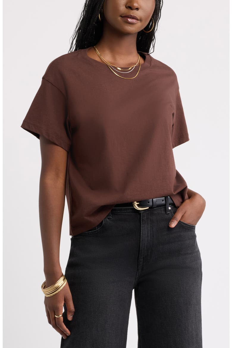Favorite T-Shirt, Main, color, BROWN CHICORY