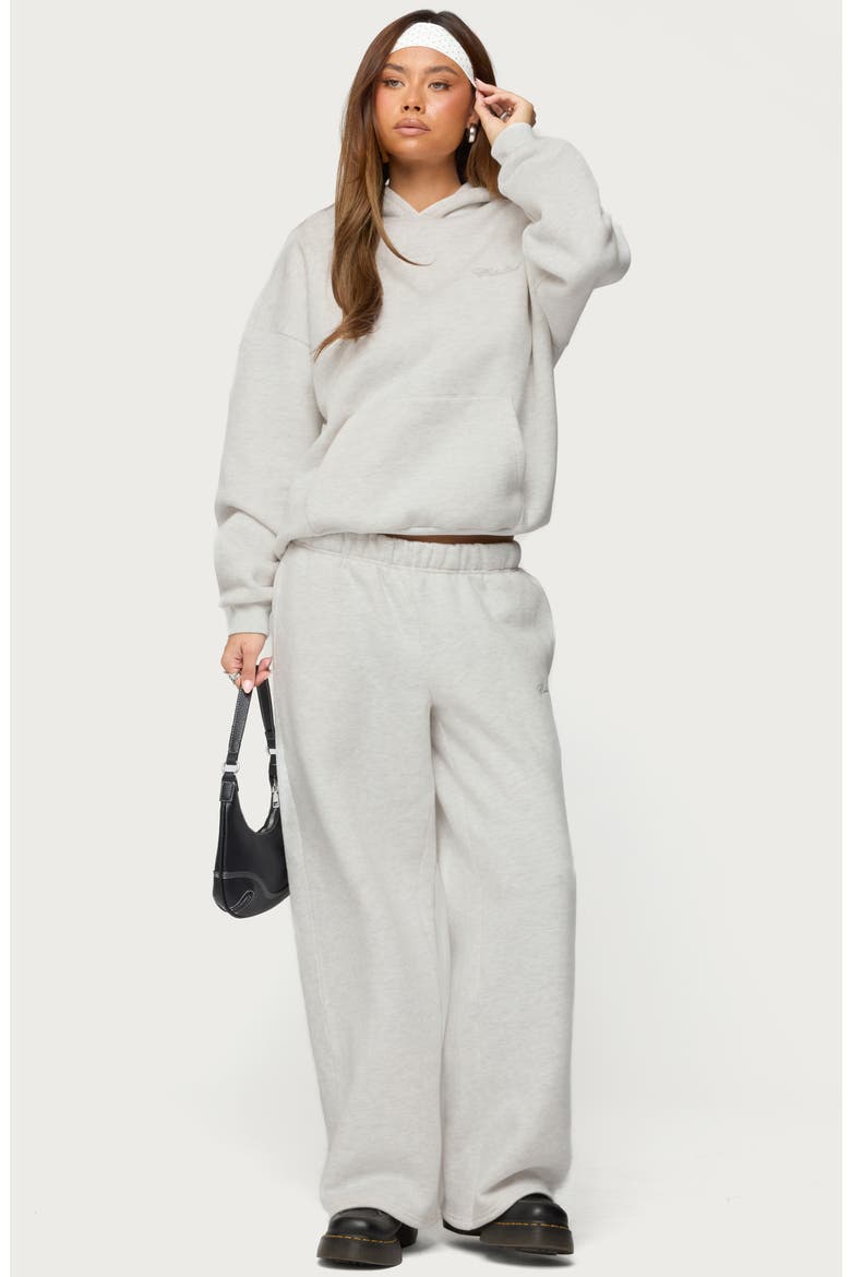 Basic Girl Wide Leg Sweatpants, Alternate, color, LIGHT-GRAY-MELANGE