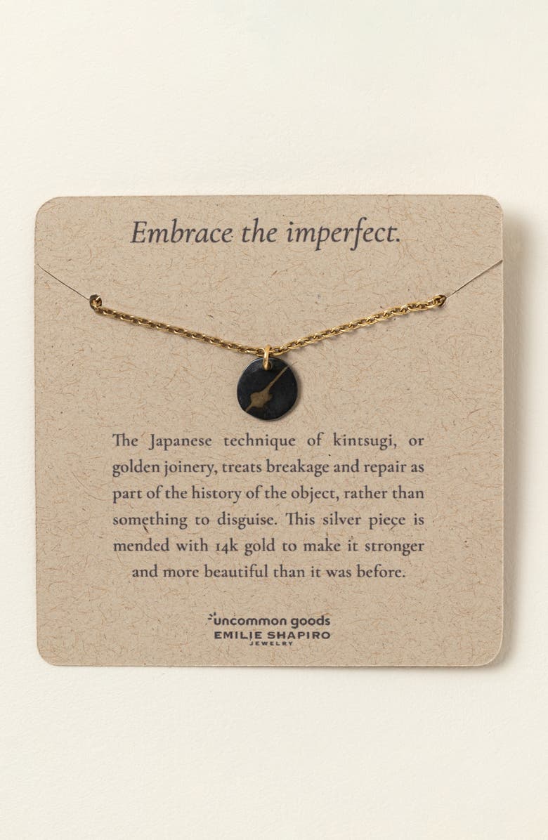 Uncommon Goods Embrace the Imperfect Kintsugi Necklace, Main, color, Gold