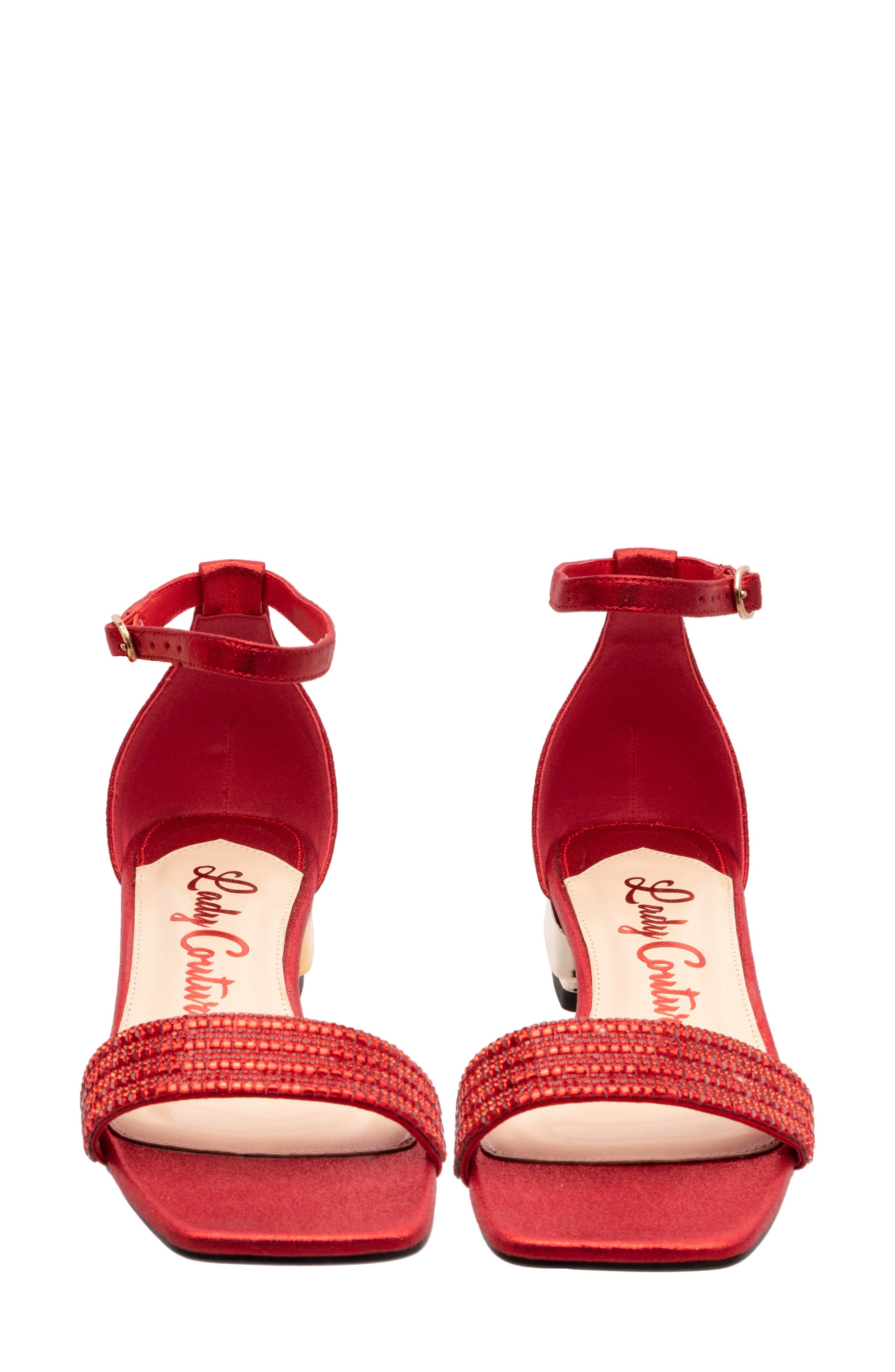 Doris Ankle Strap Sandal, Alternate, color, RED