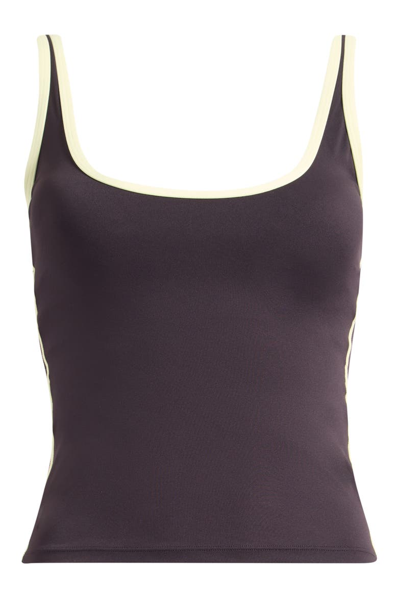 Solis Scoop Tank Top, Main, color, BLACK BEAN/SOFT YELLOW