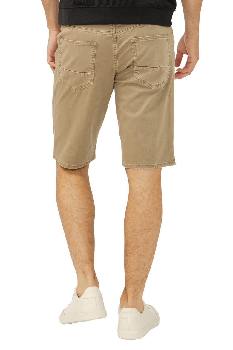 Zac 5-Pocket Stretch Cotton Shorts, Alternate, color, DARK TAUPE