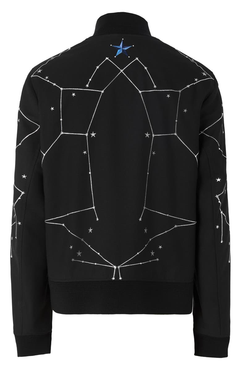 Burberry Linton Crystals Embroidered Bomber Jacket, Alternate, color, 