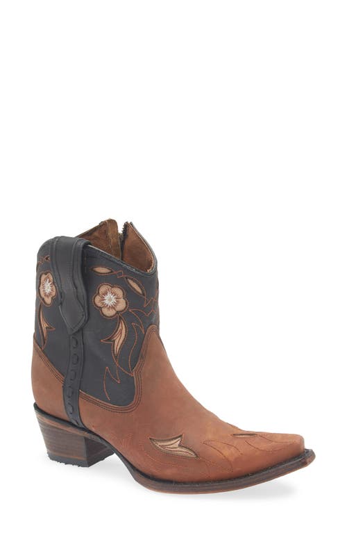 G Circle G Floral Embroidery Western Boot In Brown