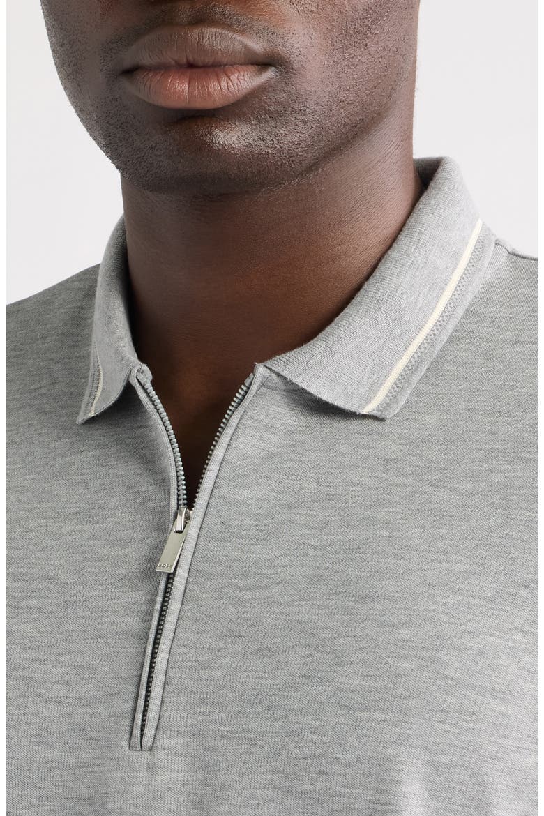 Piano Quarter Zip Polo, Alternate, color, OPEN GREY