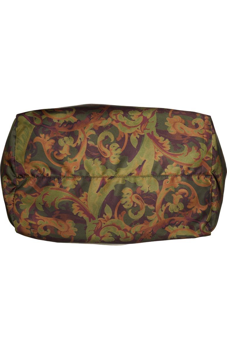 Versace Baroccoflage Print Nylon Tote, Alternate, color,