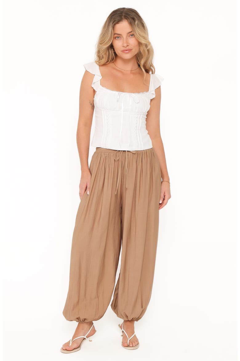 Ayvah Balloon Hem Pants, Alternate, color, CAMEL