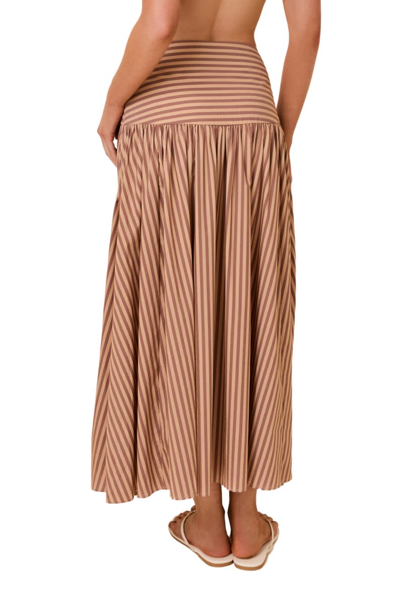 Magnolia Striped Midi Skirt, Alternate, color, WALNUT CAMEL