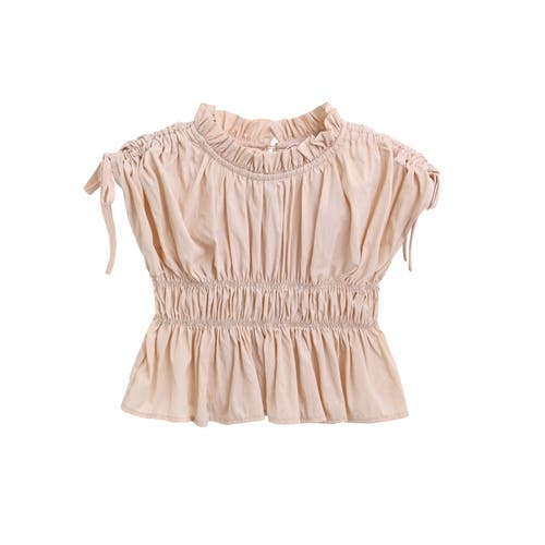 Mimi Tutu Beige Ruffle Bow Outfit Set In Neutral