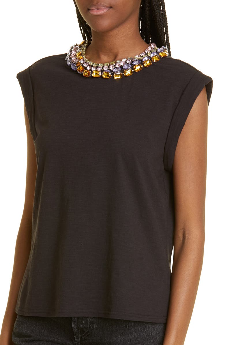 Cinq à Sept Bella Rhinestone Embellished Knit Top, Alternate, color,