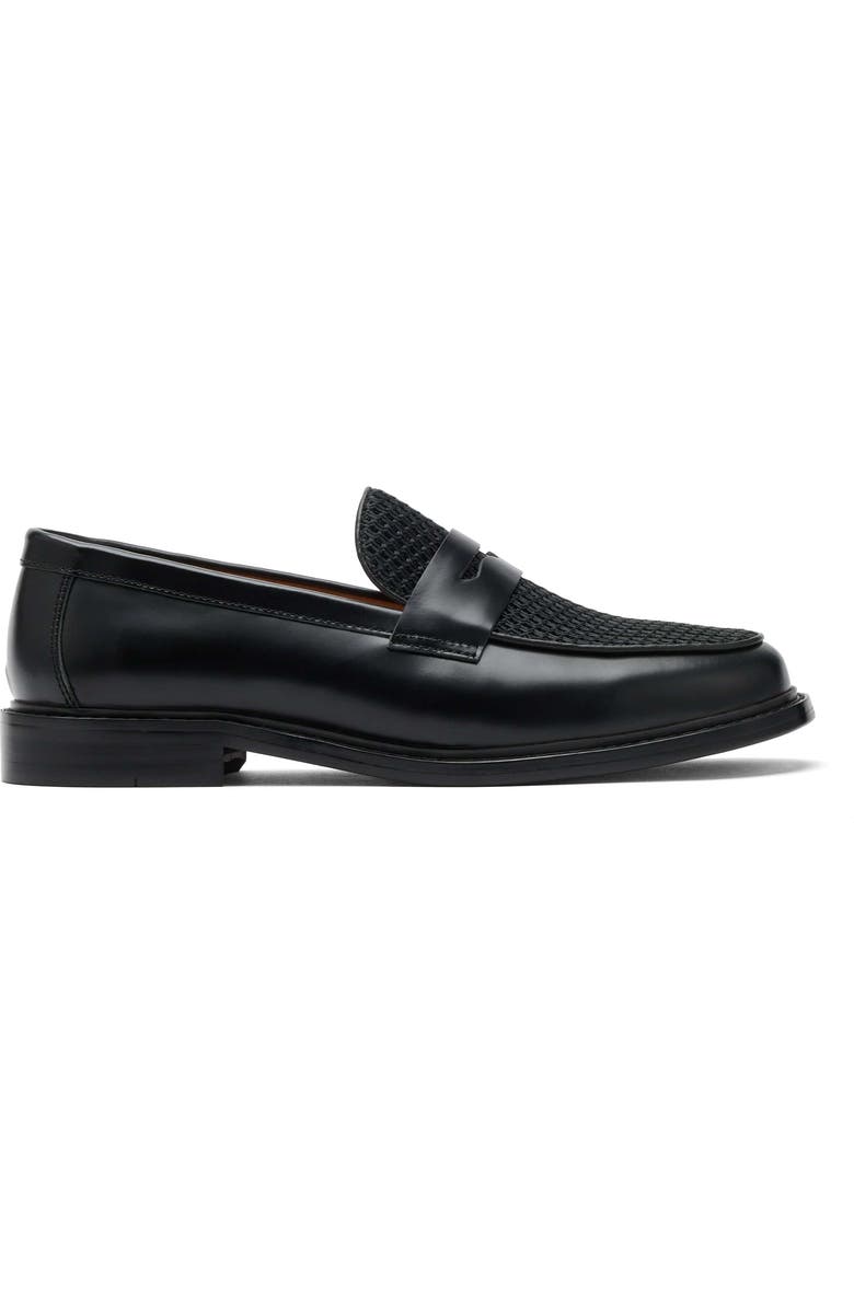 MARC NOLAN Ms. Calum Leather Penny Loafers, Main, color, Black