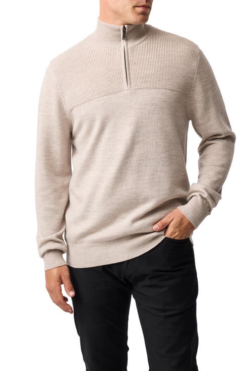 Quail Rise Merino Wool Quarter Zip Sweater