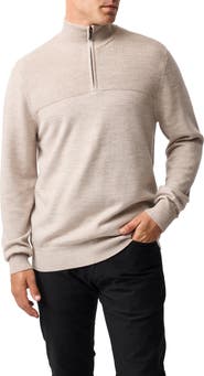 Rodd & Gunn Quail Rise Merino Wool Quarter Zip Sweater