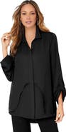 Roaman's Georgette Overlay Big Shirt