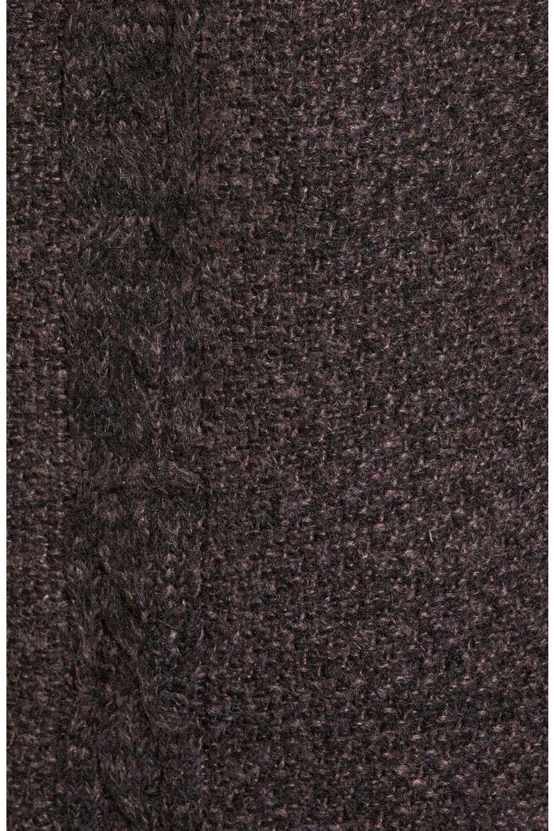 Marled Knit Open Cardigan, Alternate, color, BLACK COMBO