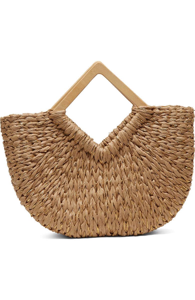 BTB Los Angeles Ivy Crochet Straw Tote, Alternate, color,