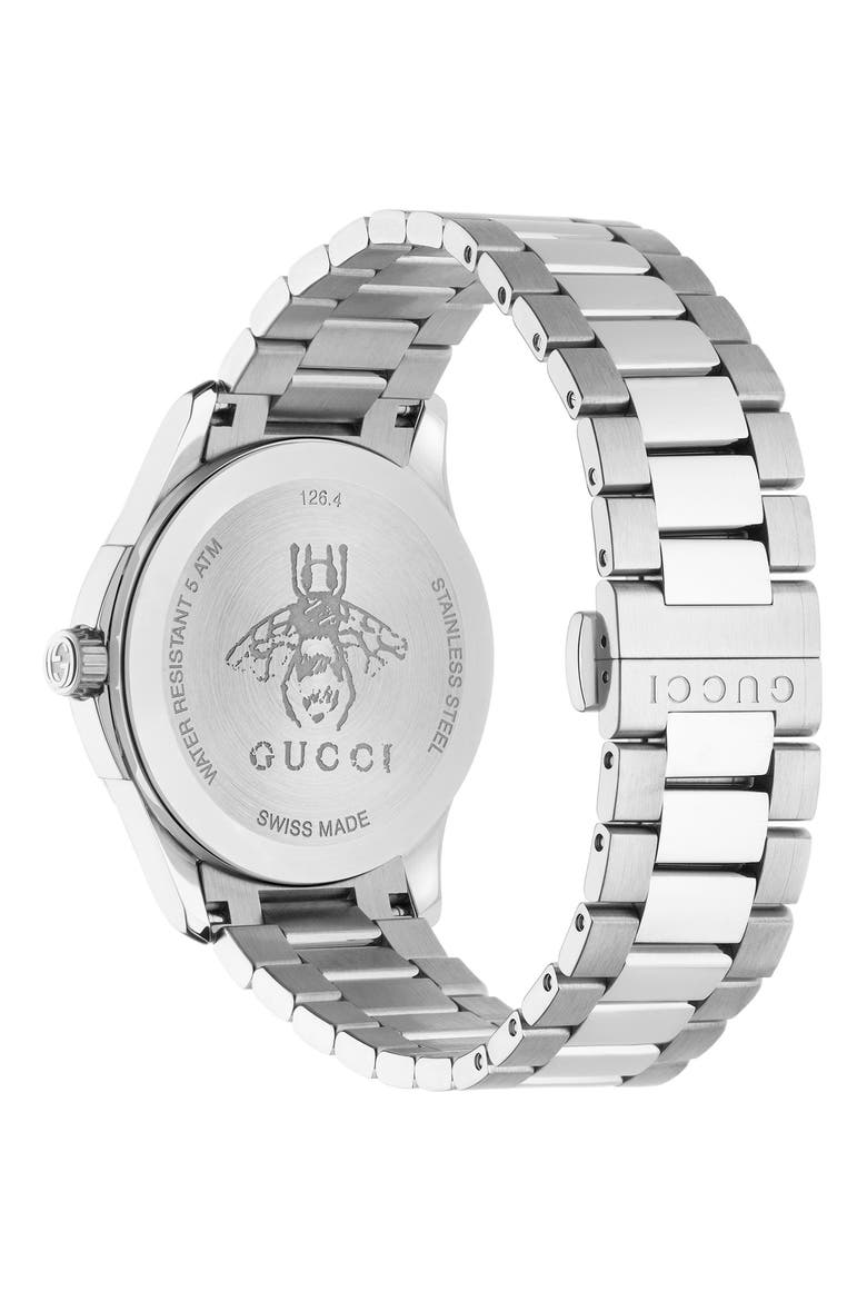 G-Timeless Bracelet Watch, 38mm, Alternate, color, SILVER
