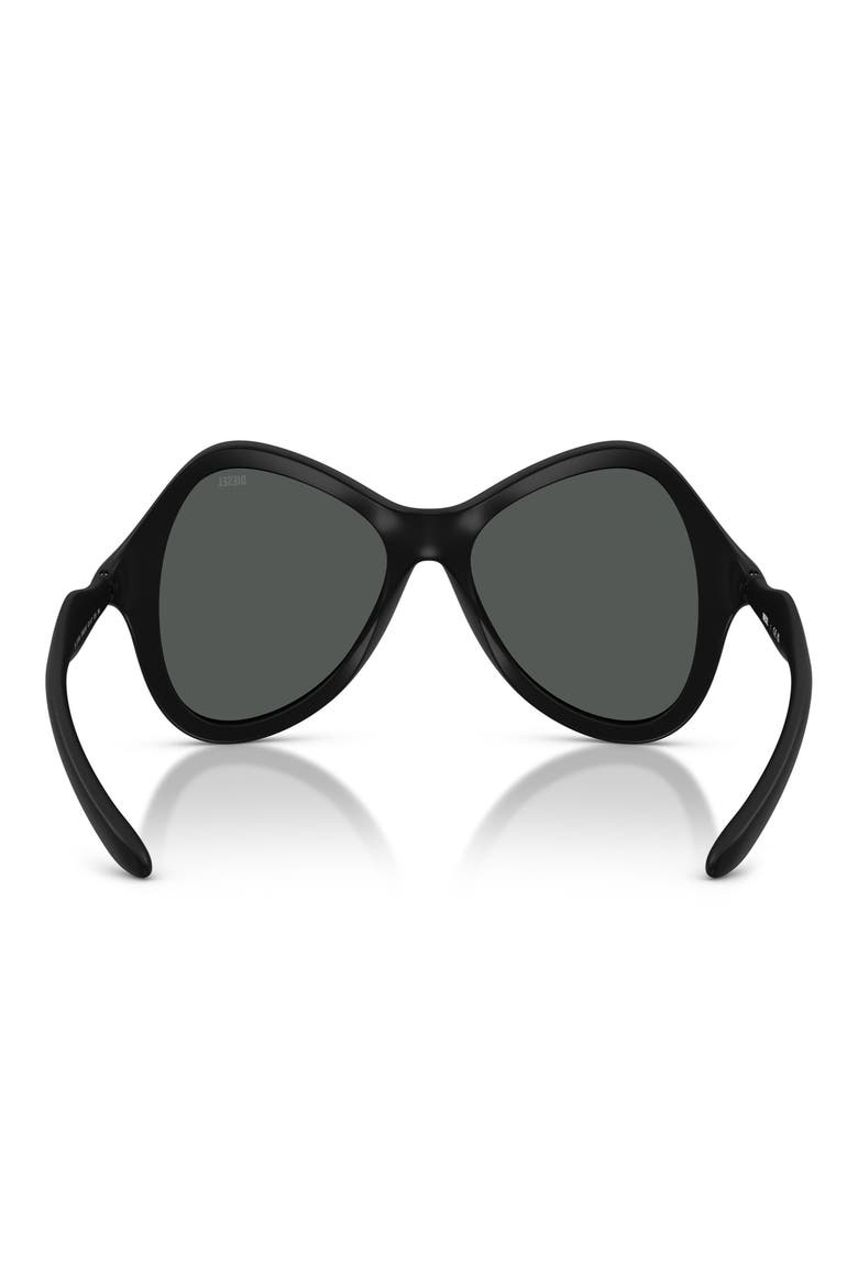 DL3010U 53mm Cat Eye Sunglasses, Alternate, color, BLACK MATTE / DARK GREY