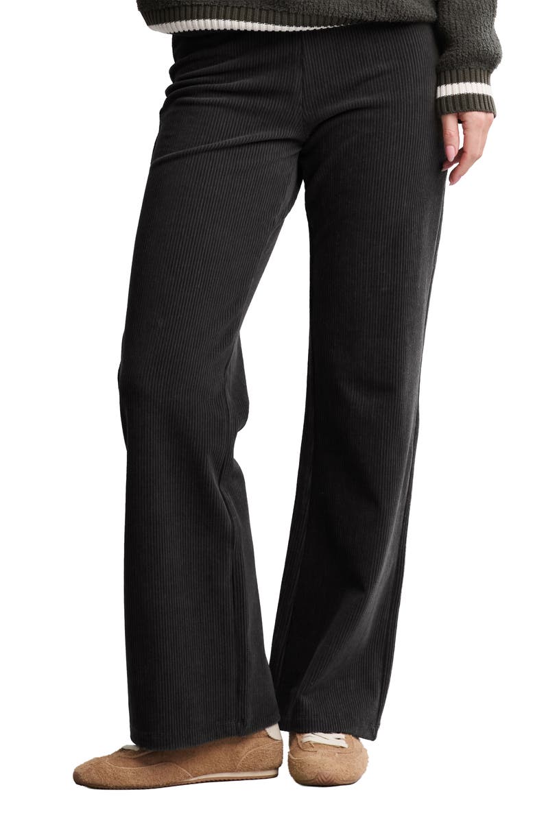Barefoot Dreams<sup>®</sup> Day to Night<sup>®</sup> Stretch Corduroy Wide Leg Pants, Main, color, Carbon
