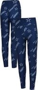 CONCEPTS SPORT Women's Concepts Sport Navy Dallas Cowboys Breakthrough Allover Print Knit Sleep Leggings