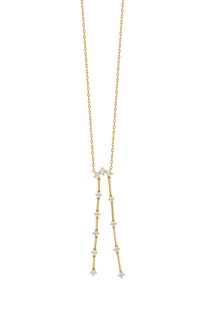 Aviva Diamond Line Y-Necklace (Nordstrom Exclusive), Main, color, 18KY