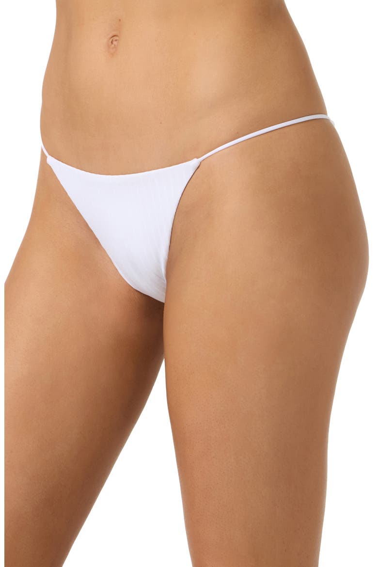 Shorebreak Ribbed Redondo Bikini Bottoms, Alternate, color, WHITE