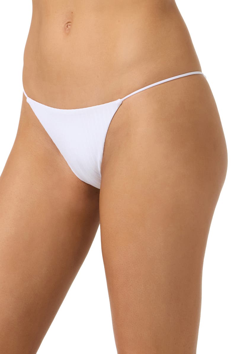 O'Neill Shorebreak Ribbed Redondo Bikini Bottoms, Alternate, color, White