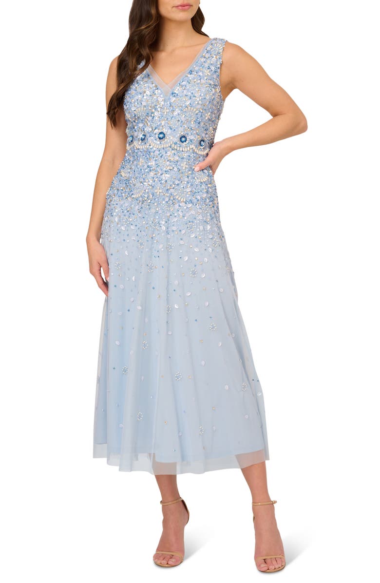 Adrianna Papell Sequin & Bead Detail Cocktail Dress, Main, color, 