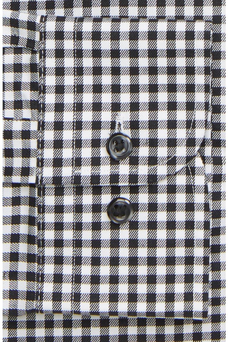 Men's Shop Classic Fit Non-Iron Gingham Dress Shirt, Alternate, color, BLACK