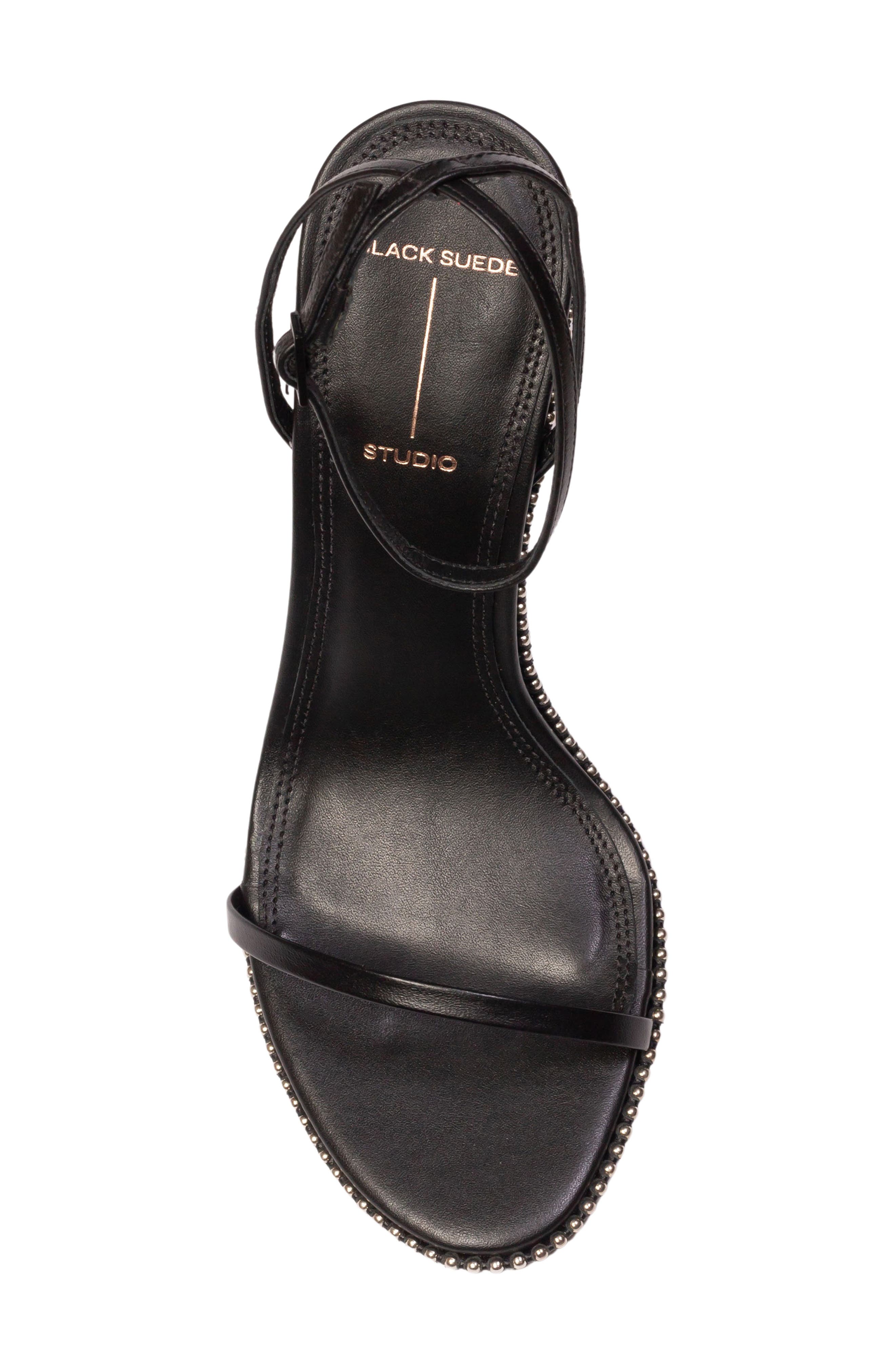 BLACK SUEDE STUDIO Lele Ankle Strap Sandal, Alternate, color, 