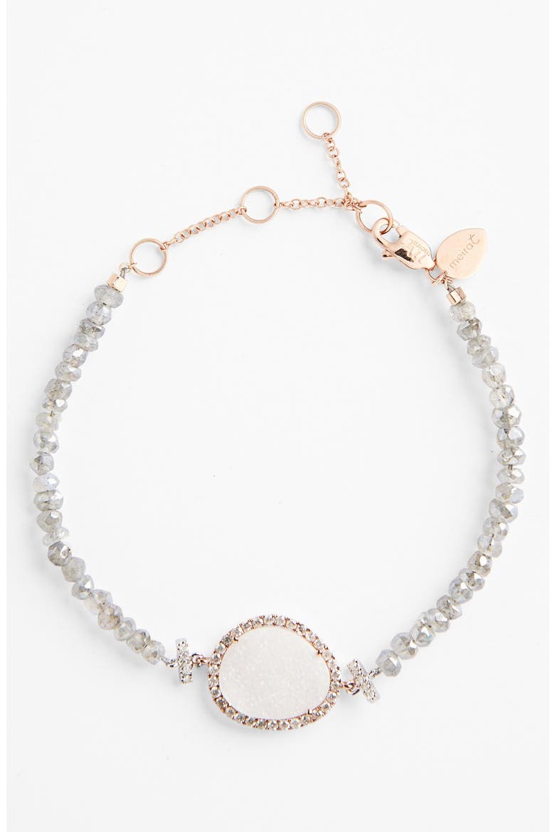 MeiraT Diamond Bead Bracelet, Main, color, ROSE GOLD/ DRUZY
